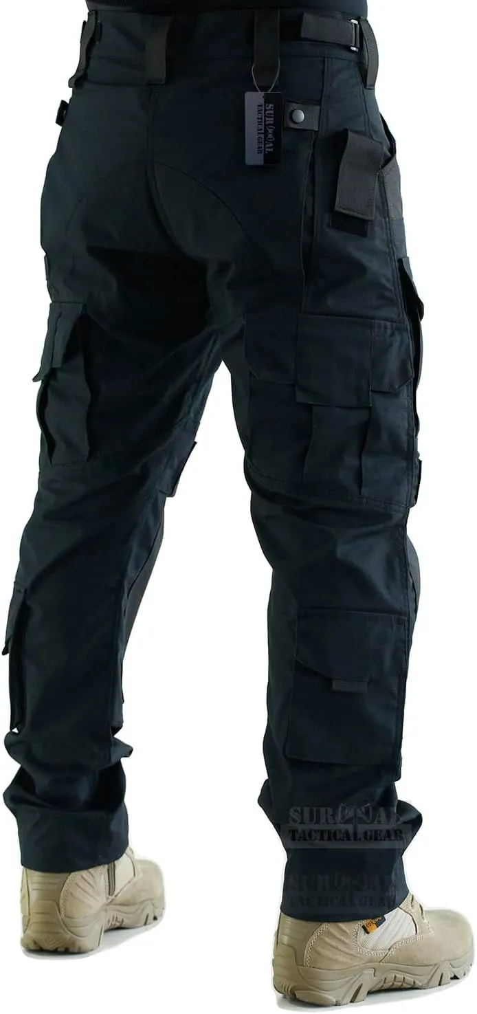 Breathable Ripstop Fabric Pants Military Combat Multi-Pocket Molle Tactical Pants with EVA Knee Pads