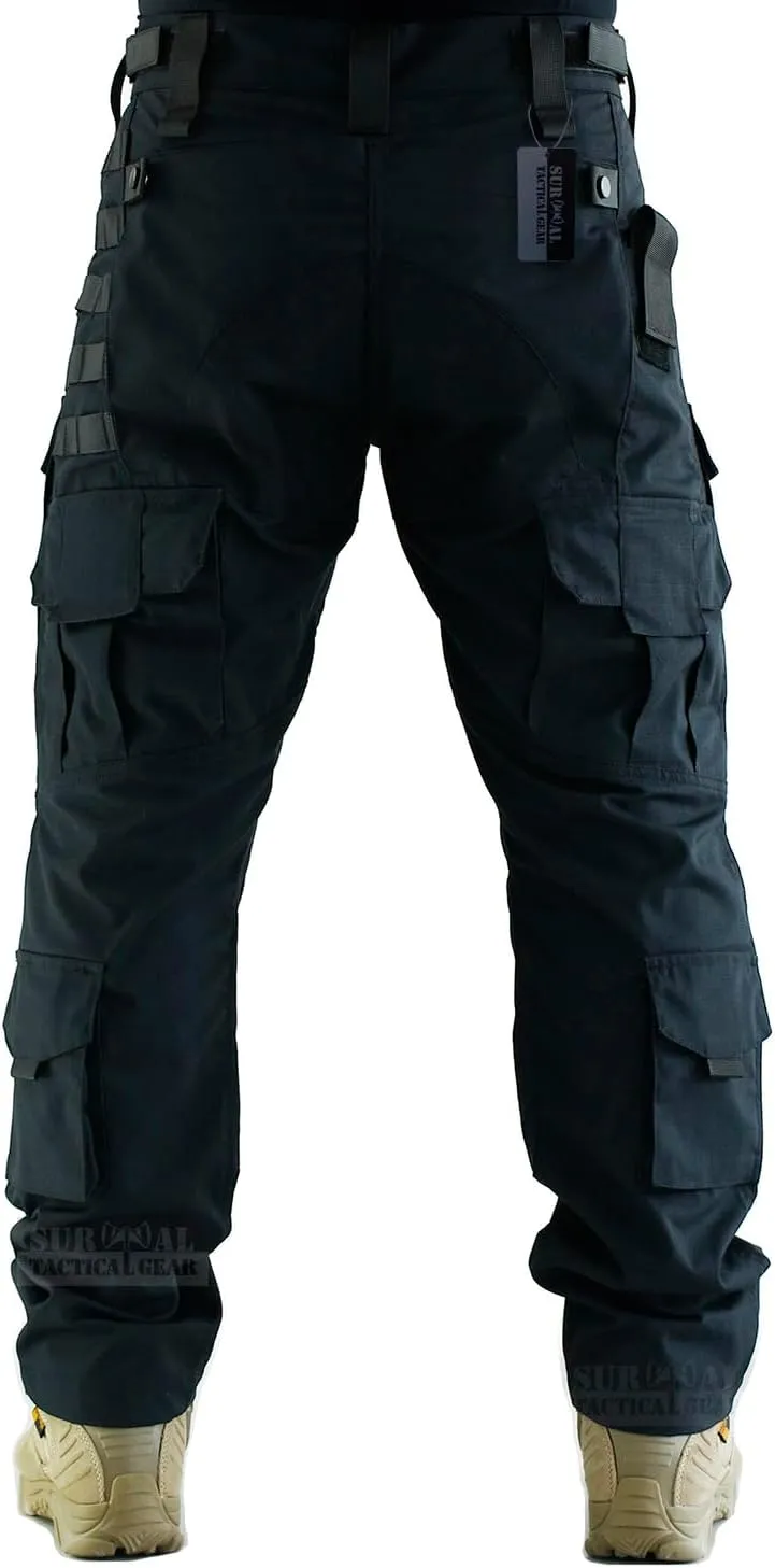 Breathable Ripstop Fabric Pants Military Combat Multi-Pocket Molle Tactical Pants with EVA Knee Pads