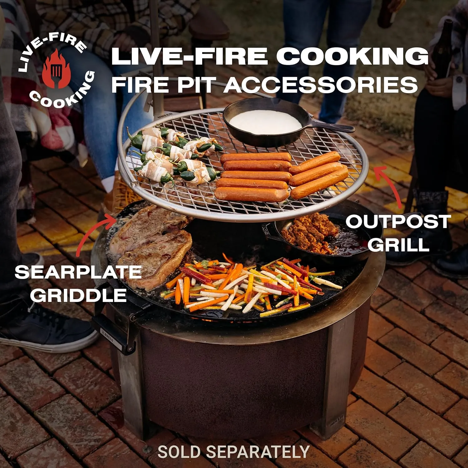 Breeo Smokeless FIrePit (X Series 24, Corten Steel) - 27.5" Smokeless Fire Pit for Outside - 62 lbs - Ideal for Families - Compatible with Wide Range of Breeo Accessories - Gifts for Dad