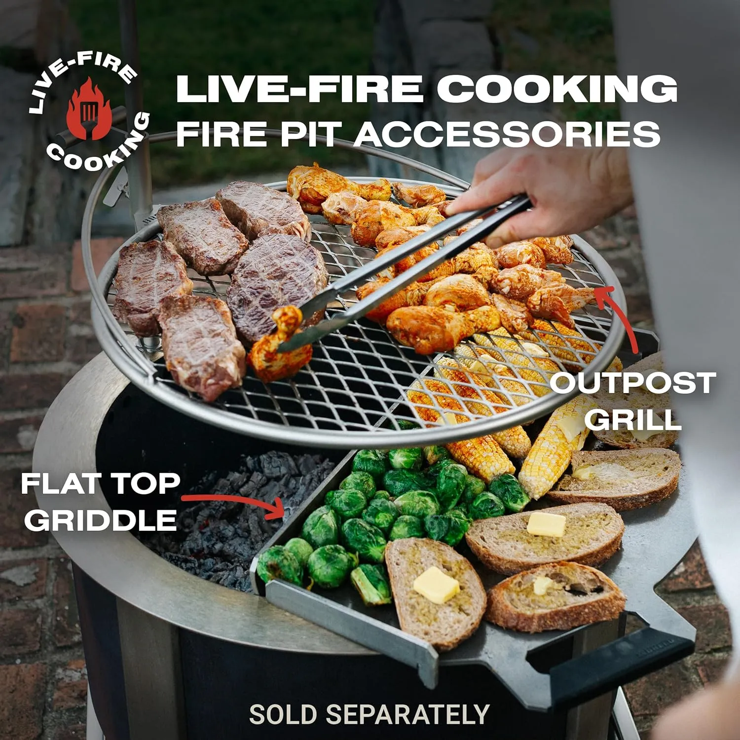Breeo Smokeless FIrePit (X Series 24, Corten Steel) - 27.5" Smokeless Fire Pit for Outside - 62 lbs - Ideal for Families - Compatible with Wide Range of Breeo Accessories - Gifts for Dad