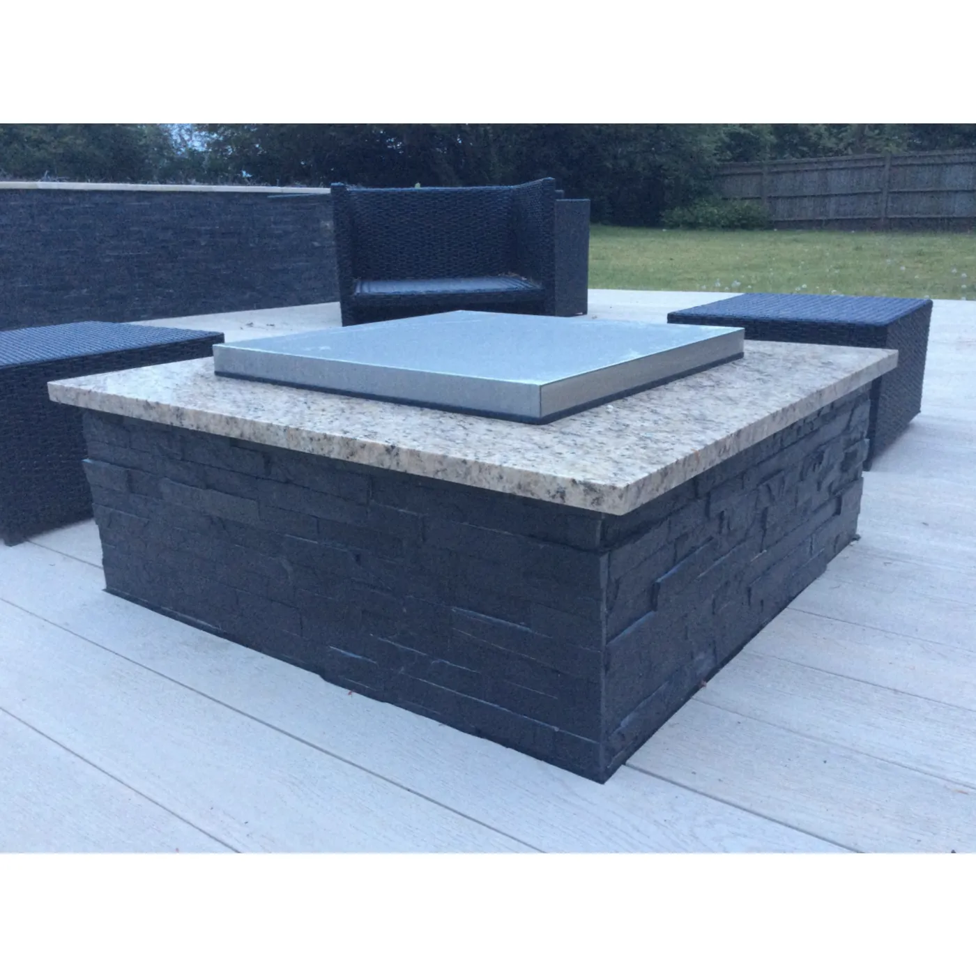Brightstar Fires Square Gas Fire Pit - Weather Cover