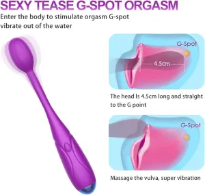Bunny Shape Bullet Bullet Tool Powerful Mini Stick for Female Pleasure Travel Handbag Pocket Mini Personal Bullet Stick Portable Soft Toy Massage Ball for Body Relaxation K4R3, Purple