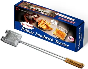 C. Palmer Pie Iron for Camping, Cast Iron Sandwich Maker with Long Handle, Make Tasty Toasted Sandwiches, Mountain Pie Maker Cast Iron, Campfire Pie Irons for Camping, Premium Campfire Sandwich Maker