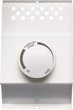 Cadet F Series Double Pole Built-In Baseboard Thermostat (Model: BTF2W, Part: 08734), 22 Amp, 120/208/240 Volt, White