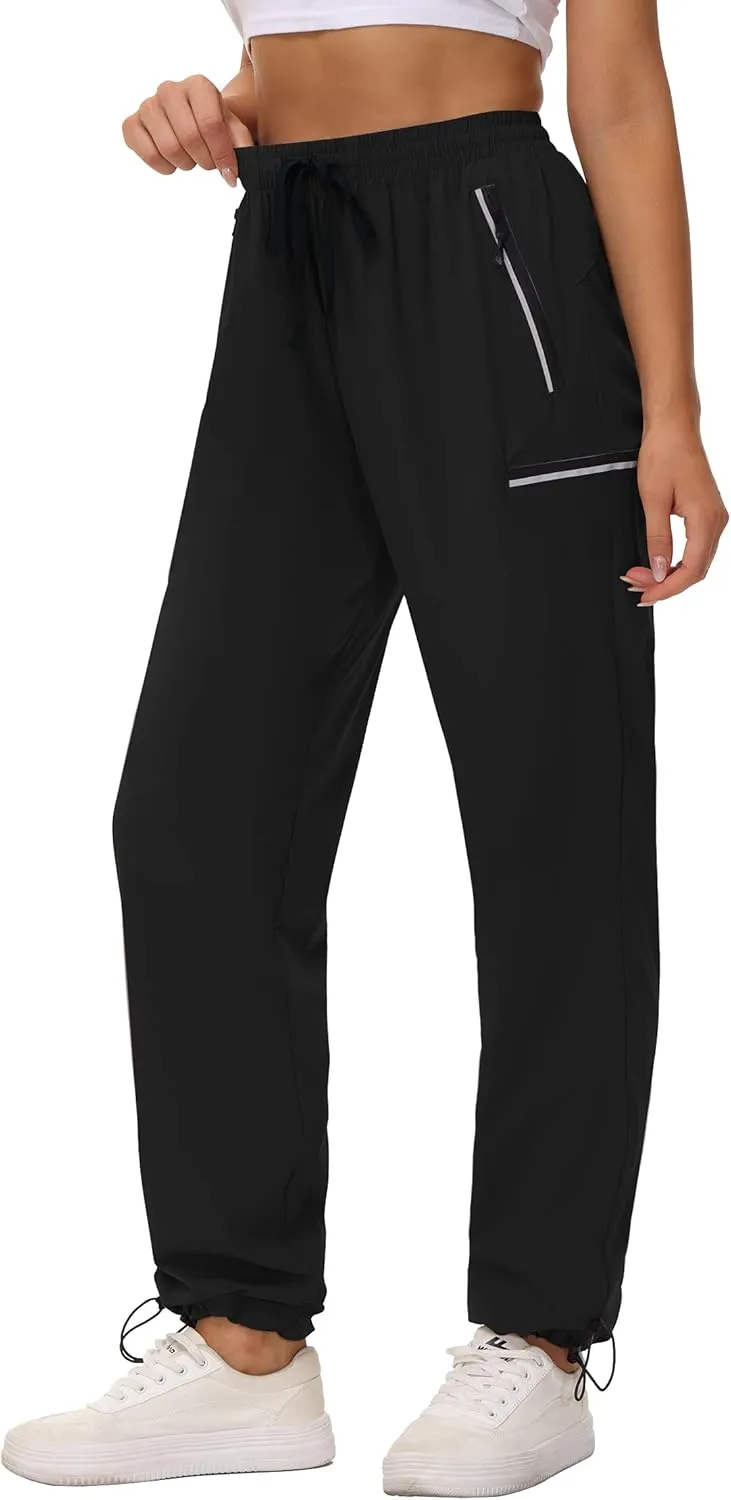 Cakulo Women's Hiking Pants Lightweight Water Resistant Golf Cargo Pants 2025 Summer Travel Trekking Fishing Pants Pockets