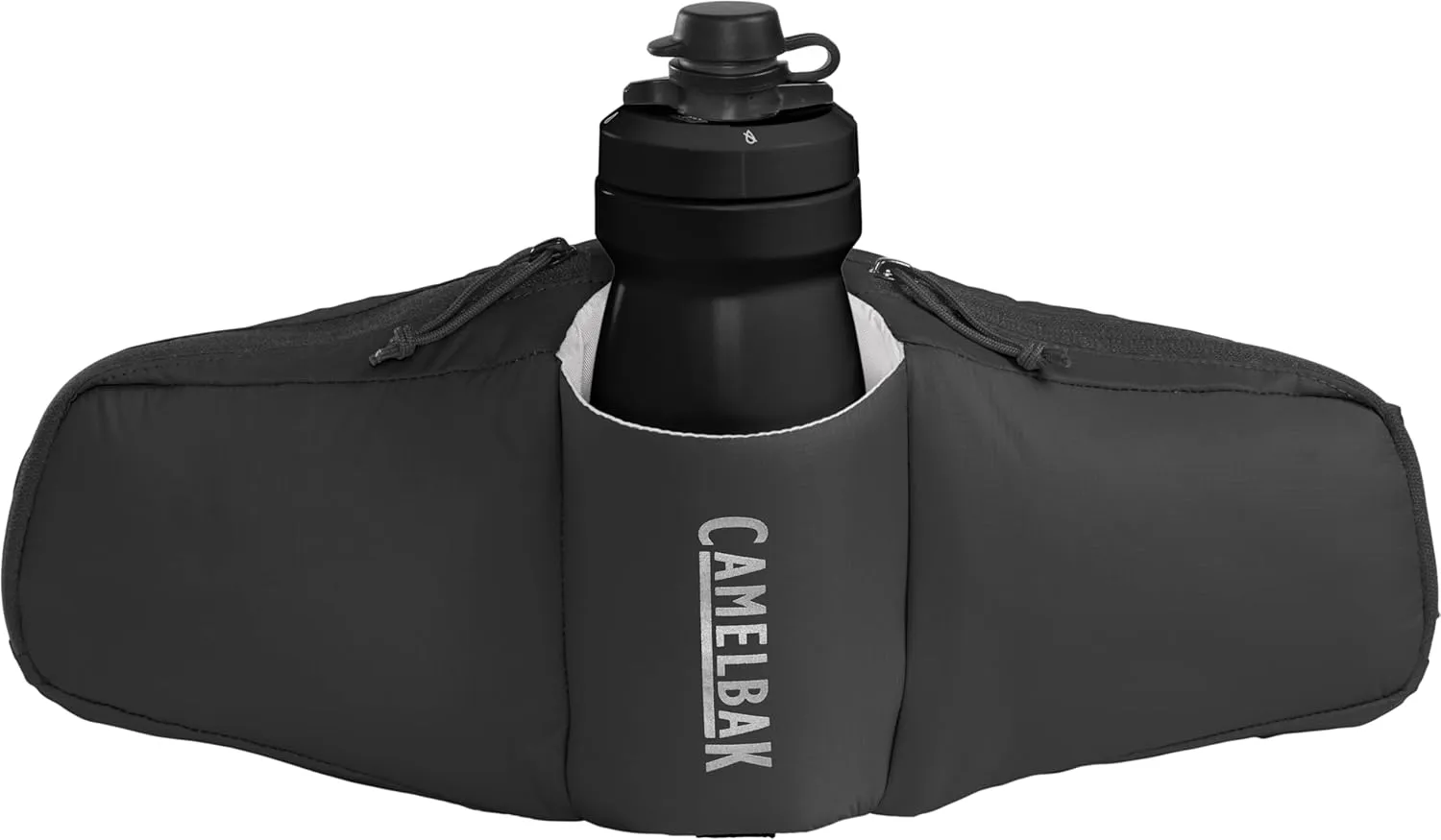 CamelBak Podium Flow 2 Waist Pack for Mountain Biking, Gravel Cycling - Contains 21 oz Podium Dirt Series Bike Bottle, Black