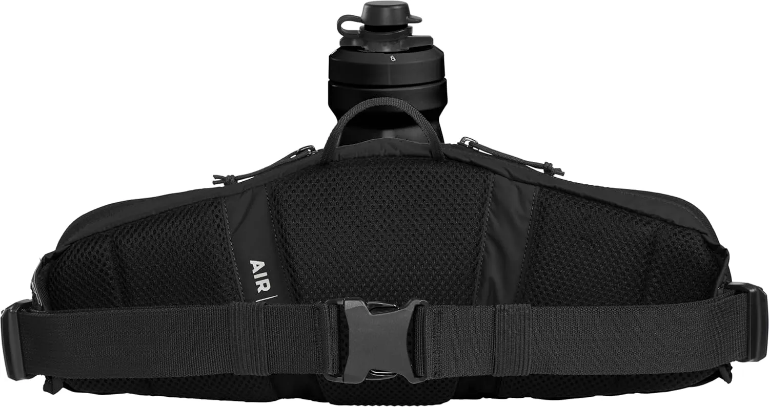 CamelBak Podium Flow 2 Waist Pack for Mountain Biking, Gravel Cycling - Contains 21 oz Podium Dirt Series Bike Bottle, Black