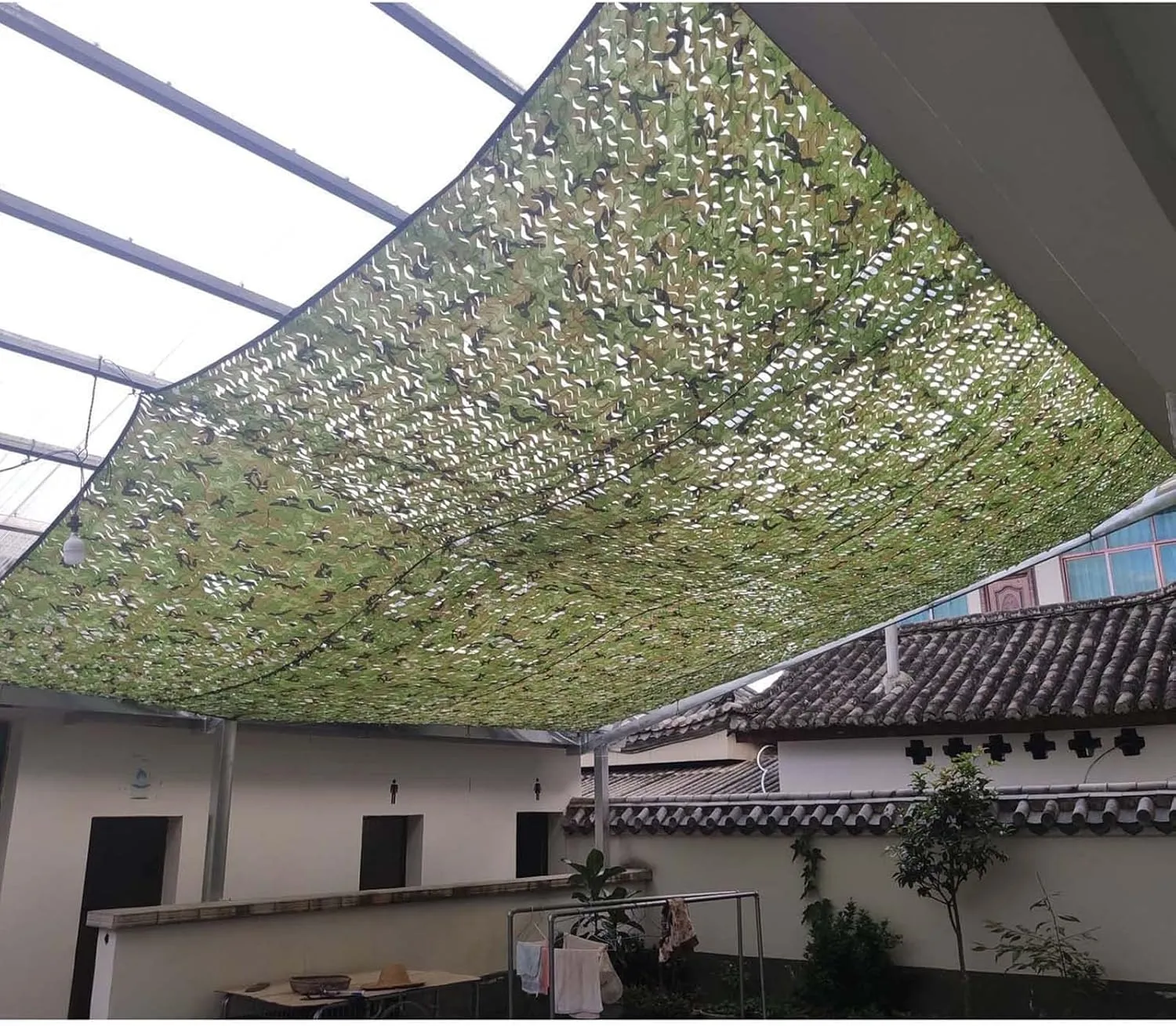 Camouflage Net Cover, Reinforced Camo Netting, Waterproof Sunshade Net, for Outdoor Hunting, Tent Hiding, Camouflage Decoration, 2/3/4/5/6m Military Sunscreen Mesh,3x8m(9.8 * 26.2ft)