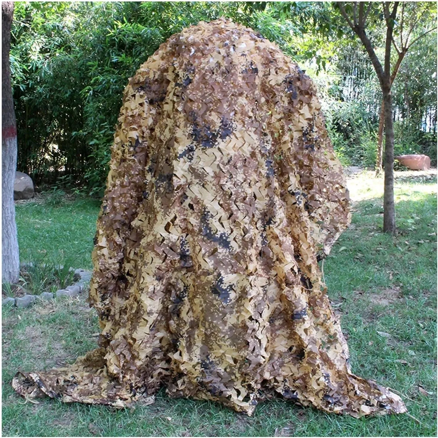 Camouflage Netting Woodland Army Training Camo Netting for Hunting Camping Car Cover and Outdoor Army Sunshade Mesh Garden Party Tent Patio Shade Outdoor Sun Canopy Nets (Size : 3m x 5m)