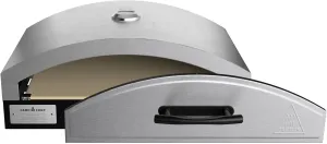 Camp Chef 2-Burner 24" x 16" x 9" Italia Artisan Pizza Oven With Door - Premium Outdoor Cooking Accessory for Camp Chef Systems