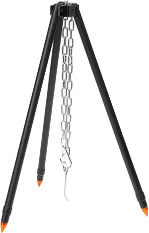 Camping Fire Tripod - Grilling Rack Set, Heavy Duty Campfire Tripod with Chain | Cooking Campfire Tripod Stand for Camping, Picnics, BBQs, and Outdoor Parties, Aluminum Alloy Camping Gear