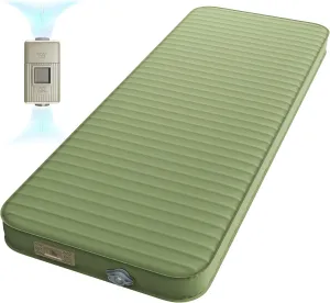 Camping Sleeping Pad, 4" Ultra-Thick Memory Foam Camping Mat with Built-in Electric Pump, 9.5 R-Value Insulated Self Inflating Air Mattress Sleeping Pads for Car Travel Tent Essentials
