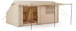 Camping Tent Luxury Cotton Inflatable Air Tent Outdoor Camping Thickened Light Luxury Vintage Air-Pole Skylight Tent