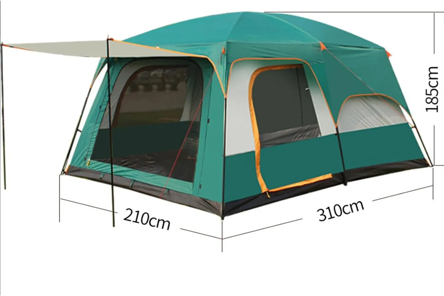 Camping Tents 8-12 Person Family Cabin Tent with 2 Room Weatherproof Instant Cabin Shelter with Rainfly & Carry Bag for Backpacking Hiking Car Traveling