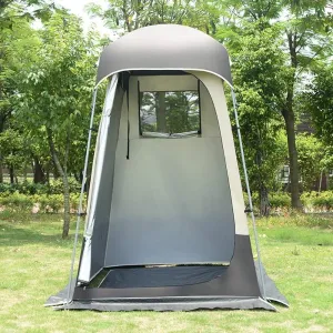 Camping-Tents Windproof Family Tent Ventilated Mesh Windows Portable Waterproof Tents for Backpacking Hiking Outdoor Music Festivals Gray