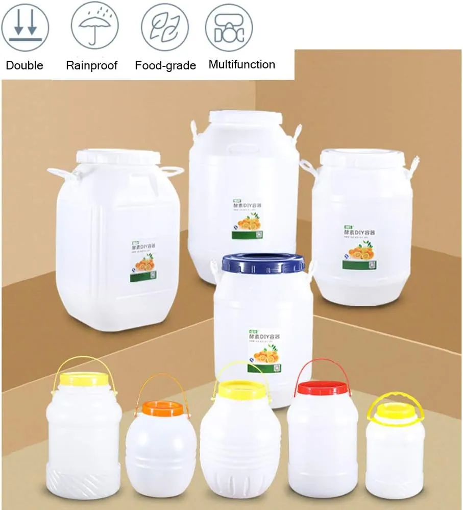 Camping Water Carrier Food Grade Portable Water Container with Handle, BPA Free Emergency Water Storage Drum, for Outdoor Hiking Hurricane & Emergency Survival Hiking(Size:4 L-1 Gallon)