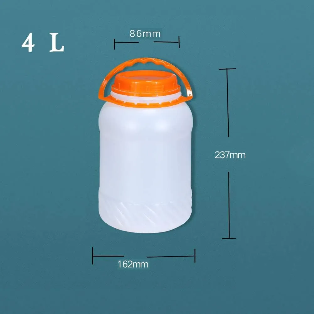 Camping Water Carrier Food Grade Portable Water Container with Handle, BPA Free Emergency Water Storage Drum, for Outdoor Hiking Hurricane & Emergency Survival Hiking(Size:4 L-1 Gallon)