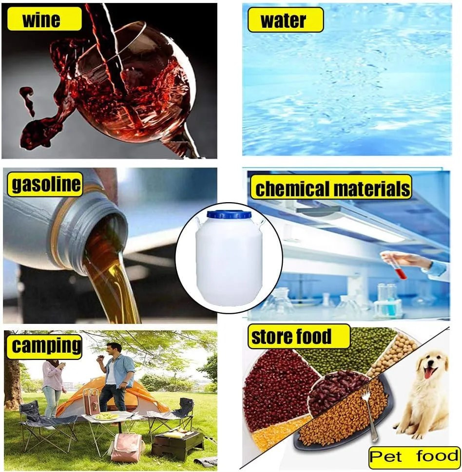 Camping Water Carrier Food Grade Portable Water Container with Handle, BPA Free Emergency Water Storage Drum, for Outdoor Hiking Hurricane & Emergency Survival Hiking(Size:4 L-1 Gallon)