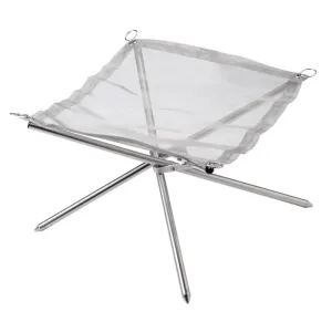 Campingmoon Fire Stand Mesh Sheet with Canvas Storage