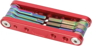 CAMVATE Folding Multi-Tool with Allen Wrenches & Screwdrivers (Red)