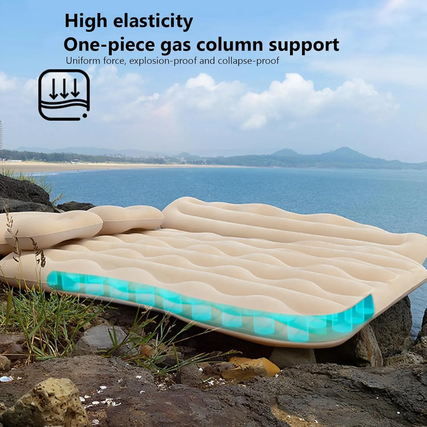 Car Air Mattress for HAVAL H7(5seats) 2016 2017 2018 2019 2020 2021 2022 Thickened Durable Car Camping Air Mattress Bed with Air Pump Inflatable Sleeping Mat,C