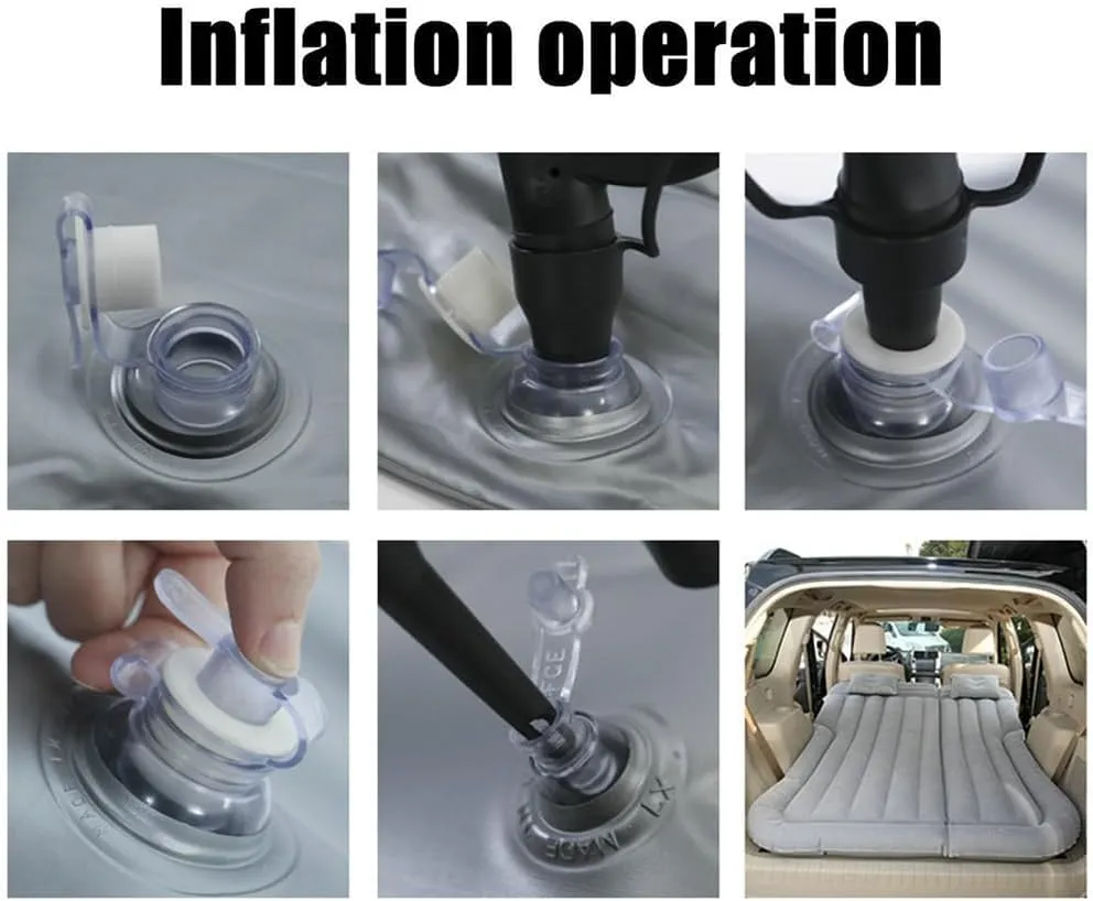 Car Inflatable Mattress for Accord 2018 2019 2020 2021 Rear Trunk Air Cushion Camping Travel Folding Self Inflating Sleeping Pad Back Seat Air Mattresses,Grey1