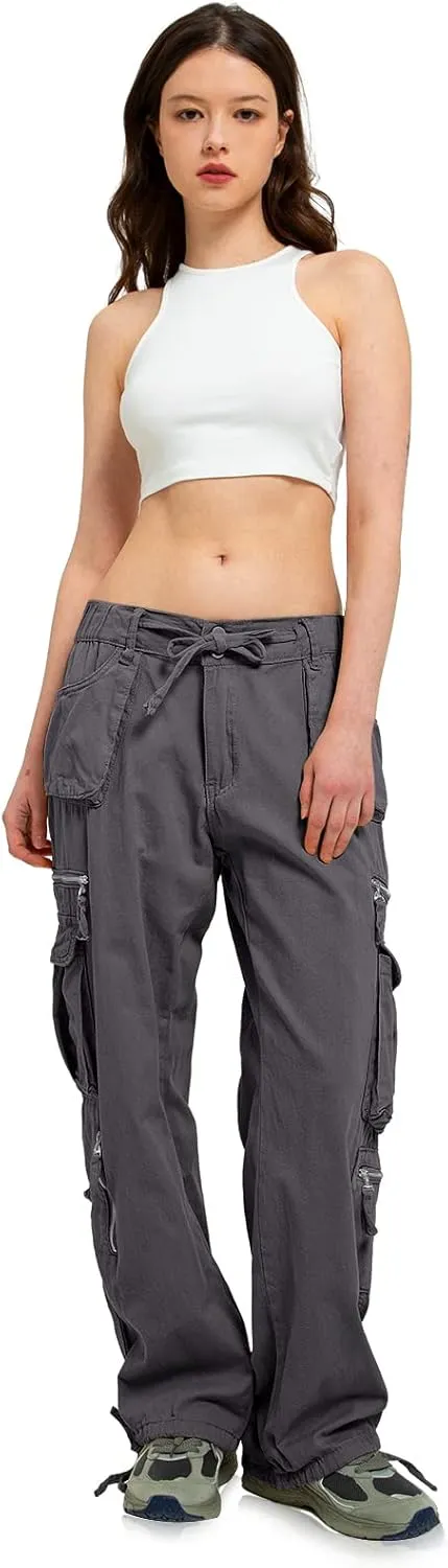 Cargo Pants Women Baggy Hiking Casual Cotton Military Tactical Army Combat Work Pants with 7 Pockets