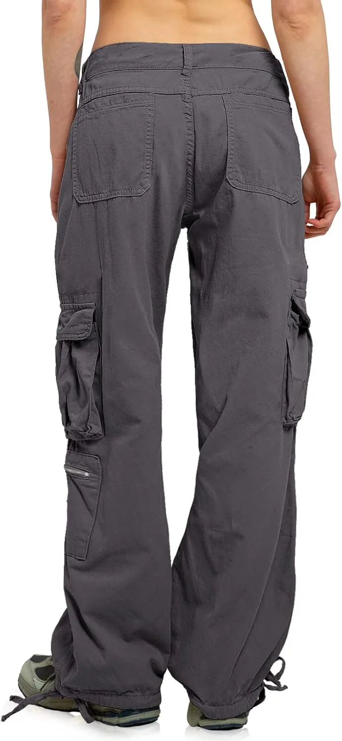 Cargo Pants Women Baggy Hiking Casual Cotton Military Tactical Army Combat Work Pants with 7 Pockets