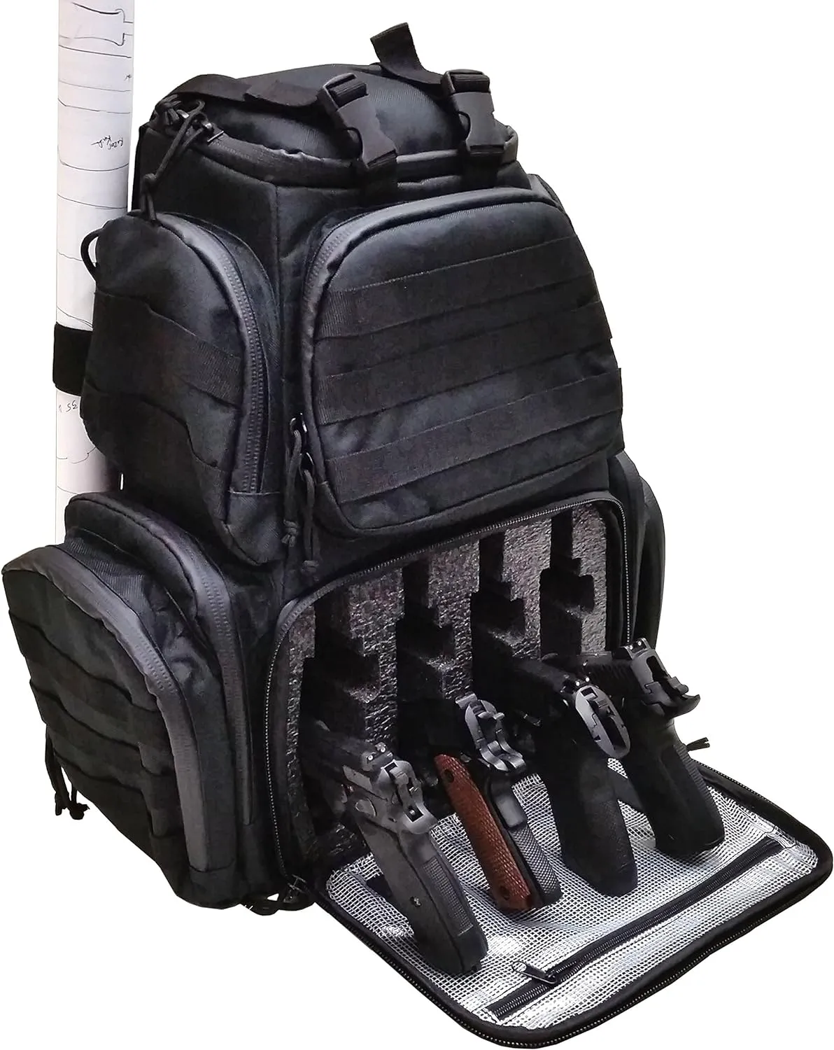 Case Club Tactical Pre-Cut 4-Pistol Backpack with Rainfly & Molle Straps (Gen 2)