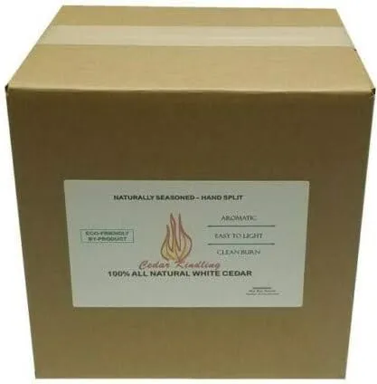 CEDAR KINDLING - 100% ALL NATURAL SEASONED CEDAR FIREWOOD HEARTH 1 CUBIC FOOT
