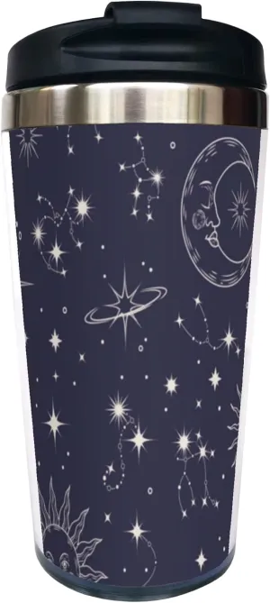 Celestial Pattern 13OZ Coffee Cup,With Lid Stainless Steel Insulated Tumbler Travel Mug Insulated Water Bottle,for Dad Mom Friends Coworkers
