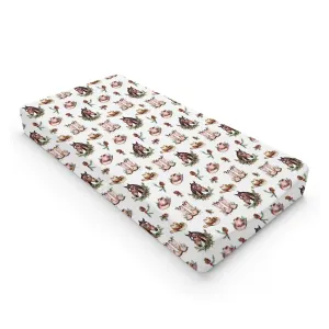 Christmas Cowgirl Western Diaper Baby Changing Pad Covers for Boy Girl 32''x16'' Retro Pink Cowgirl Horse Hat Boots Pine Cherry Fir Fitted Change Table Mats Soft Breathable Cradle & Bassinet Sheets
