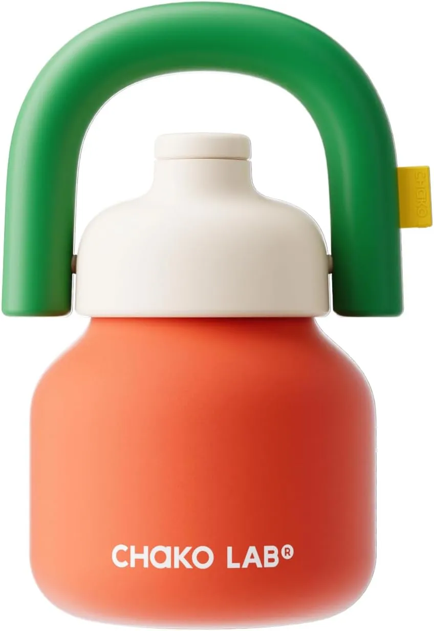 Christmas Gift Water Bottle with Straw and Carry Handle | Wide Mouth vacuum insulated stainless steel Metal Thermos Bottles | Reusable, leak-proof and BPA-free | 33oz (Green&Red)