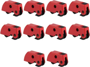 Circuit Breaker Lockout Device, 10Pcs Universal MCB safety Lockout Tagout Breaker Lock Single and Multi Pole Breakers For Industrial, Chemical, Electric Power, Coal Mines