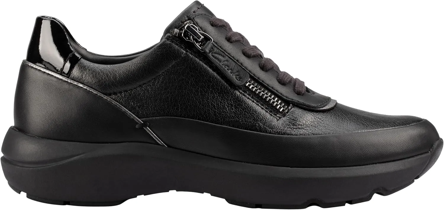 Clarks Women's Tivoli Zip Trainers, Black (black combo), 9 Women