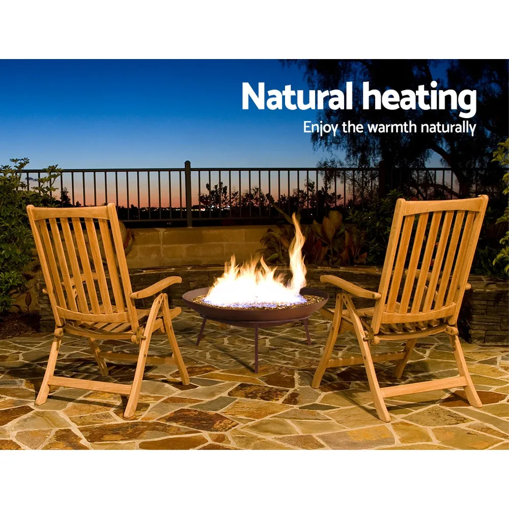 Classic Fire Pit (60cm) Iron Bowl - Oxidized Brown