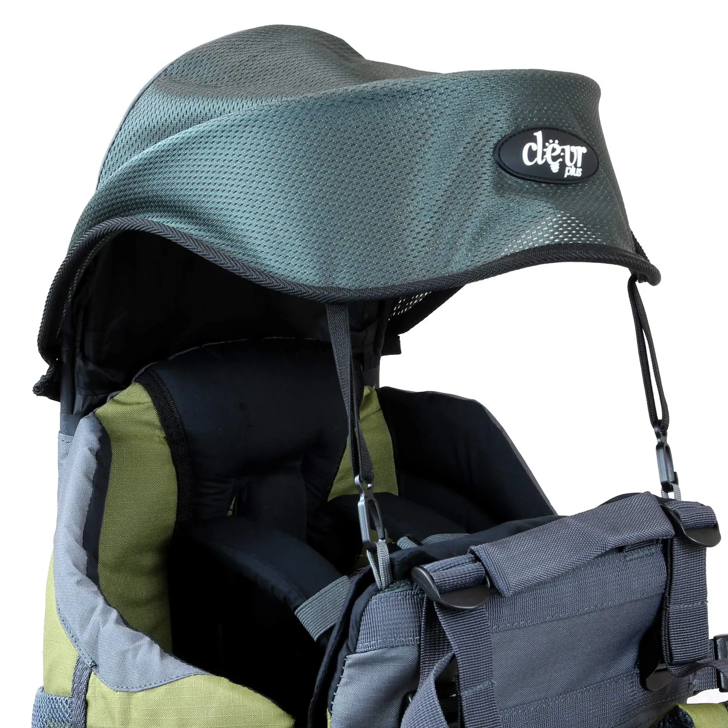 ClevrPlus Canyonero Camping Baby Backpack Hiking Kid Toddler Child Carrier with Stand and Sun Shade Visor, Army Green