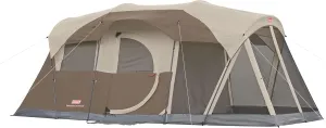 Coleman 6-Person WeatherMaster Tent with Screened Porch, Weatherproof Tent with Screen Room, Rainfly & Carry Bag Included