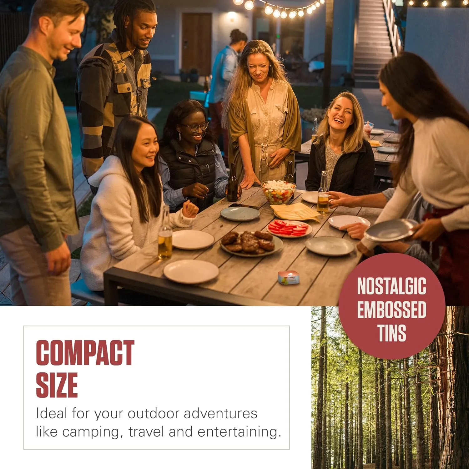 Coleman Scented Tin Citronella Candle - 3 Pack, S'Mores, Pine and Campfire