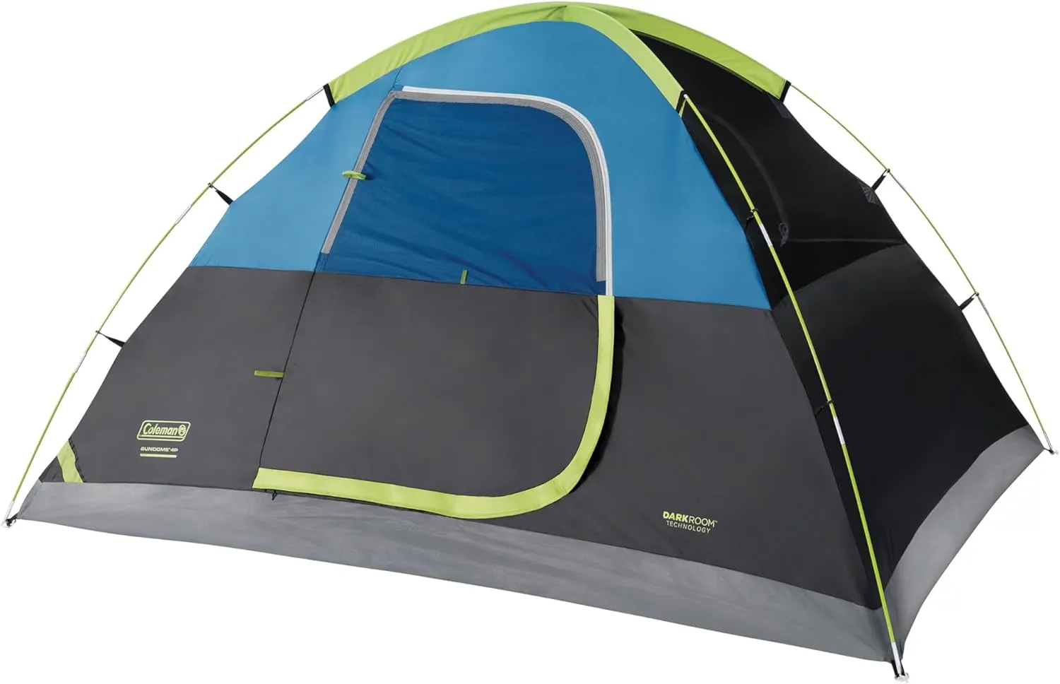 Coleman Sundome Dark Room 4/6 Person Tent, Blocks 90% of Sunlight to Keep Inside Cool, Weatherproof Tent with Rainfly Sets Up in Minutes
