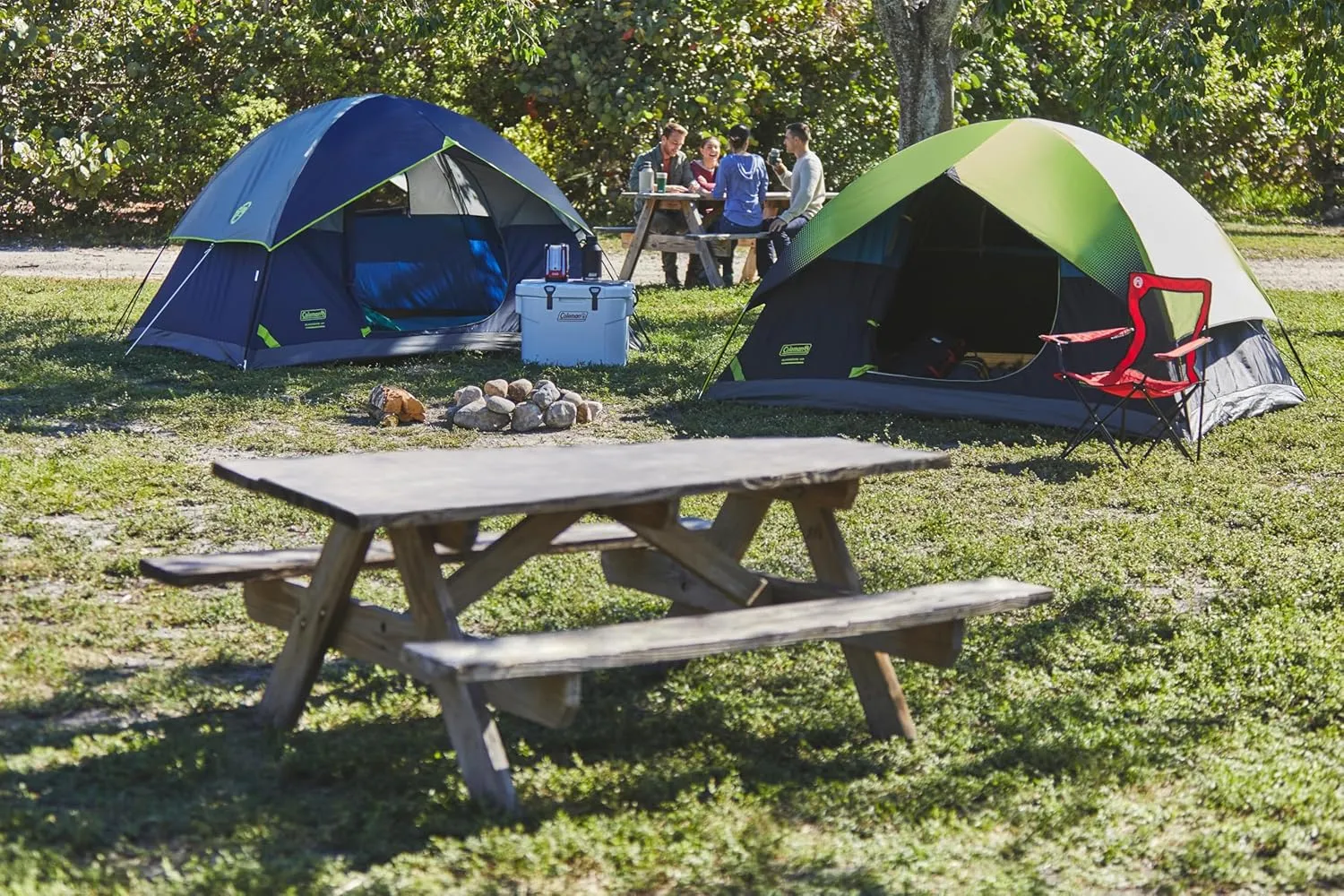 Coleman Sundome Tent with Rainfly, Weatherproof Tent Sets Up in 10 Mins