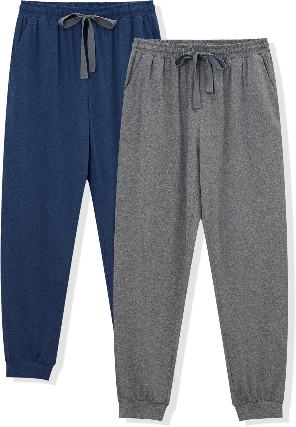 COLORFULLEAF Mens Cotton Pajama Pants Lightweight Jogger Pajama Bottoms Soft Lounge Pants with Pockets