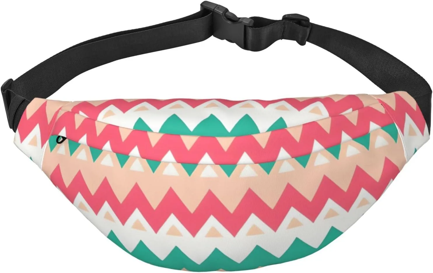 Colour Curve Ripple Chart Men'S And Women'S Waist Pack, Crossbody Bag With Adjustable Belt For Running, Traveling, Sports, Hiking
