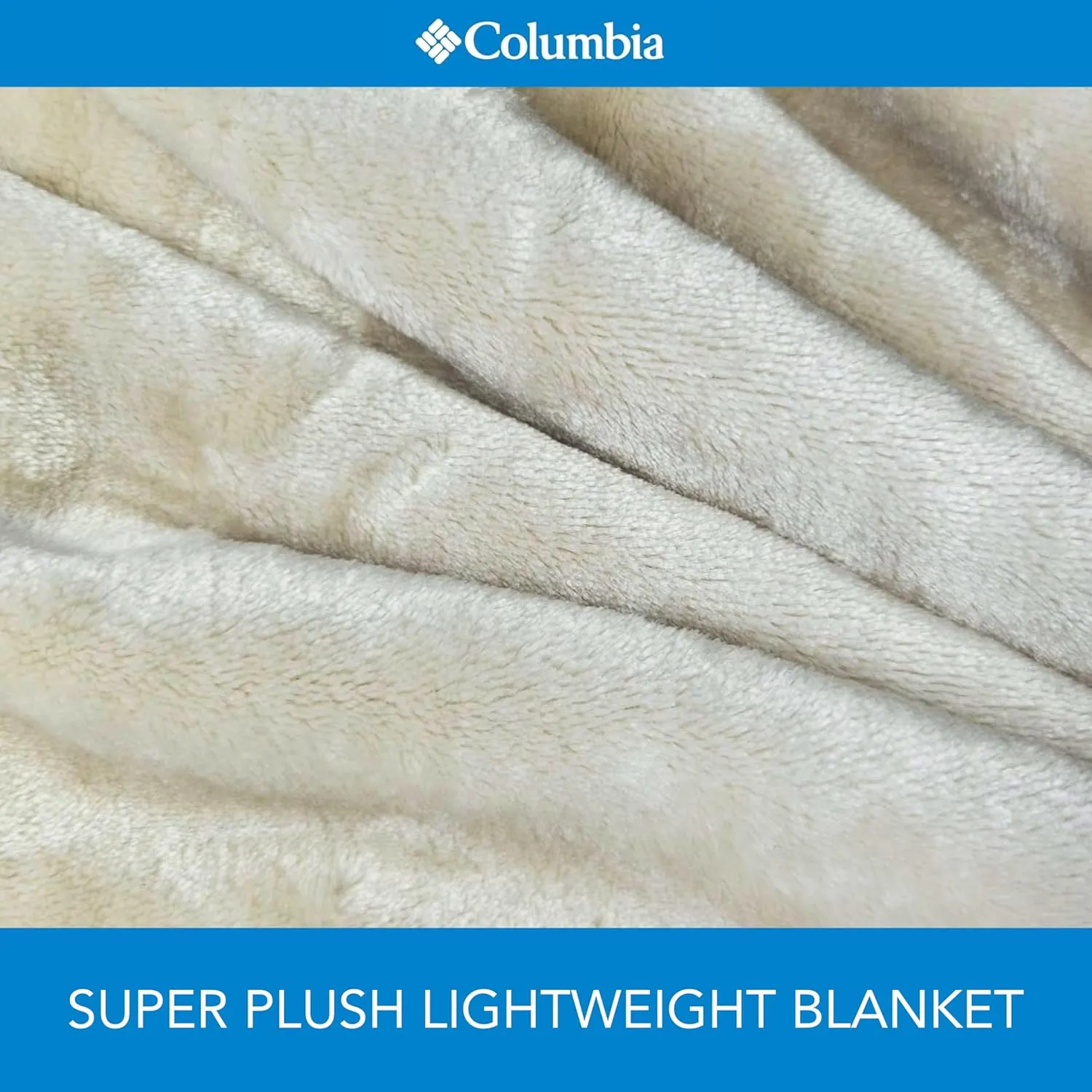 Columbia 50" x 60" Super Plush Lightweight Throw Blanket - Outdoor Essentials for Camping, Picnics, and Adventures, Soft and Cozy Home Essentials for Bed and Living Room - Dark Stone