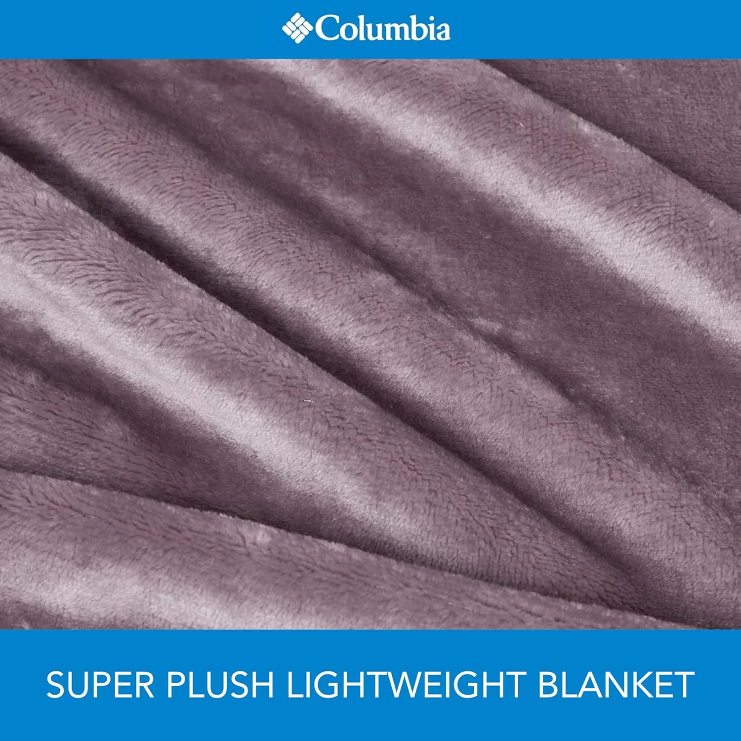 Columbia 50" x 60" Super Plush Lightweight Throw Blanket - Outdoor Essentials for Camping, Picnics, and Adventures, Soft and Cozy Home Essentials for Bed and Living Room - Sparrow