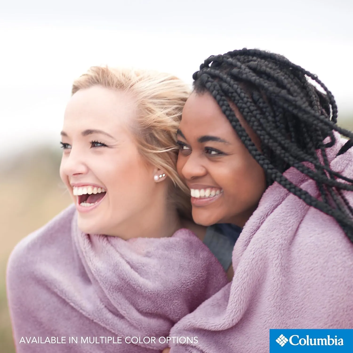 Columbia 50" x 60" Super Plush Lightweight Throw Blanket - Outdoor Essentials for Camping, Picnics, and Adventures, Soft and Cozy Home Essentials for Bed and Living Room - Sparrow