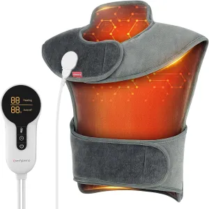 Comfytemp Heating Pad for Back, Weighted Heating Pads for Neck and Shoulders and Back Pain Relief, 2.5lb Electric Heating Pad with Adjustable Band, FSA HSA Eligible, Mothers Day Gifts, with Auto-Off