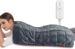 Comfytemp Weighted Heating Pad 17"×33" for Back & Cramps, FSA HSA Eligible Extra Large Electric Heat Pad, Fathers Day Dad Gifts, Full Body Deeper Muscle & Pain Relief, Birthday Gifts for Mom Women