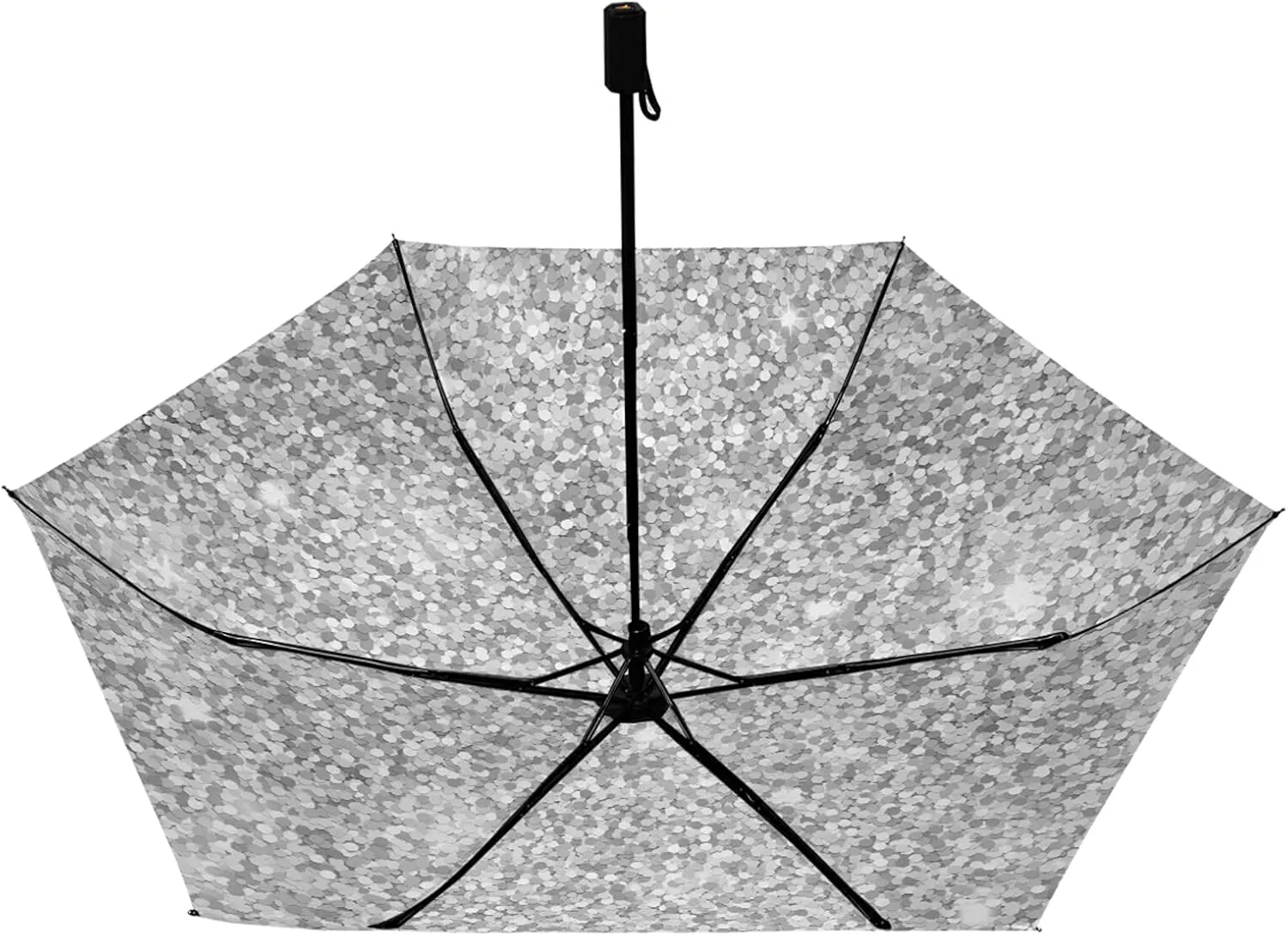 Compact Lightweight Folding Umbrella, Inner Print Sun Parasol with UV Protection, Strong Portable Travel Rain Umbrella