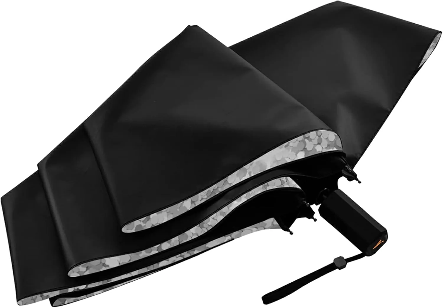 Compact Lightweight Folding Umbrella, Inner Print Sun Parasol with UV Protection, Strong Portable Travel Rain Umbrella